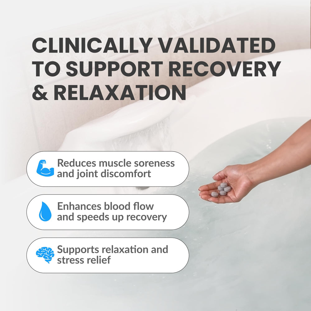 DRINK HRW RELIEF tablets packaging showing magnesium and hydrogen benefits.