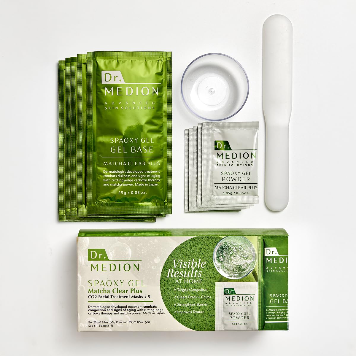 DR.MEDION Spaoxy Matcha Gel Mask packaging signals luxury at home skincare