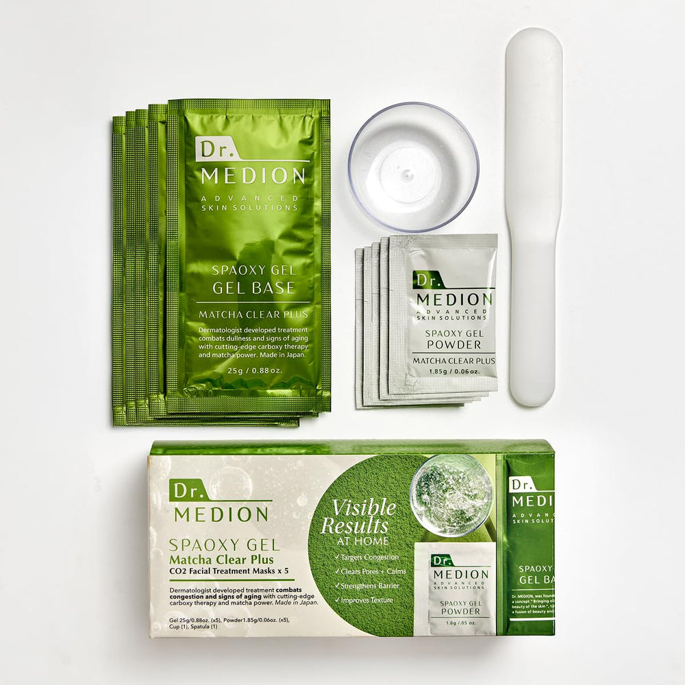 DR.MEDION Spaoxy Matcha Gel Mask packaging signals luxury at home skincare