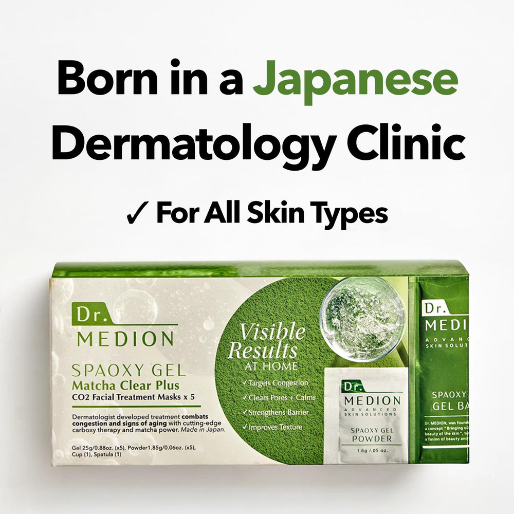 DR.MEDION Spaoxy Matcha Gel Mask pore-refine close-up