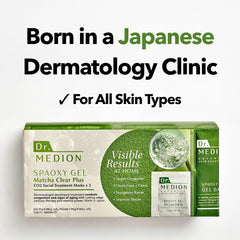 DR.MEDION Spaoxy Matcha Gel Mask pore-refine close-up