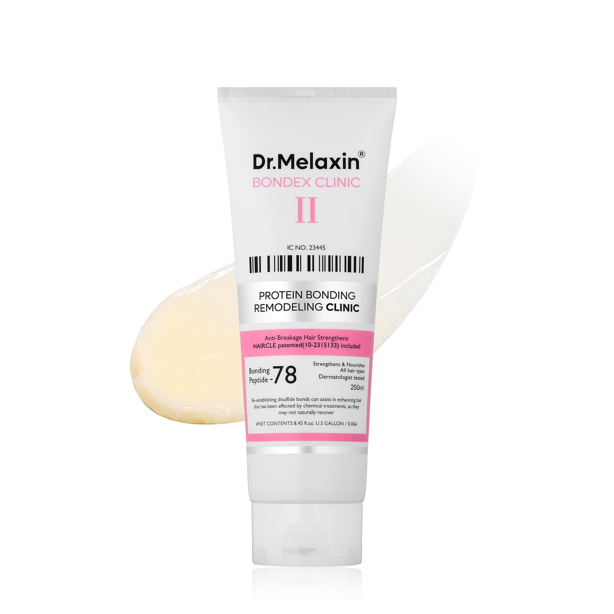 Dr.Melaxin Bondex bottle highlighting bond repair for damaged hair