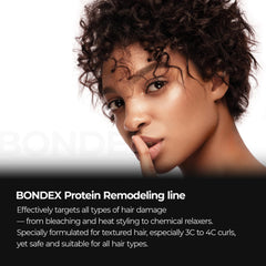 Ingredients panel featuring Bonding Peptide-78 and panthenol for bond support