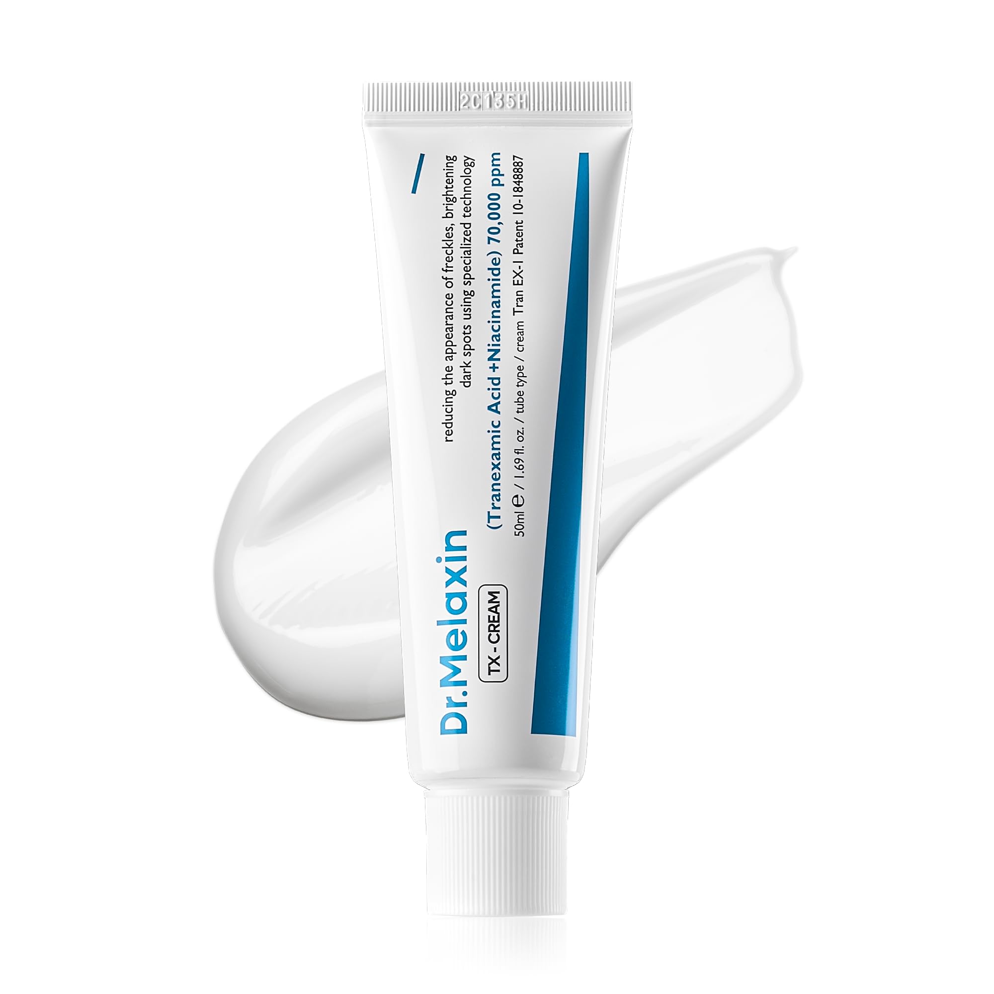 Dr.Melaxin TX Cream bottle for an even-toned complexion.