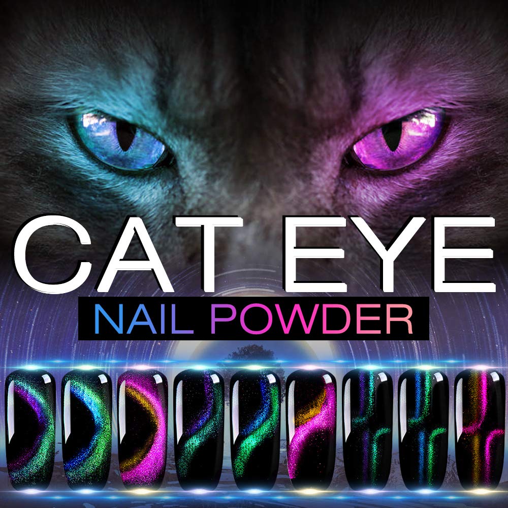 DRMODE cat eye powder collection 02 enhances color shifts under light for drama.
