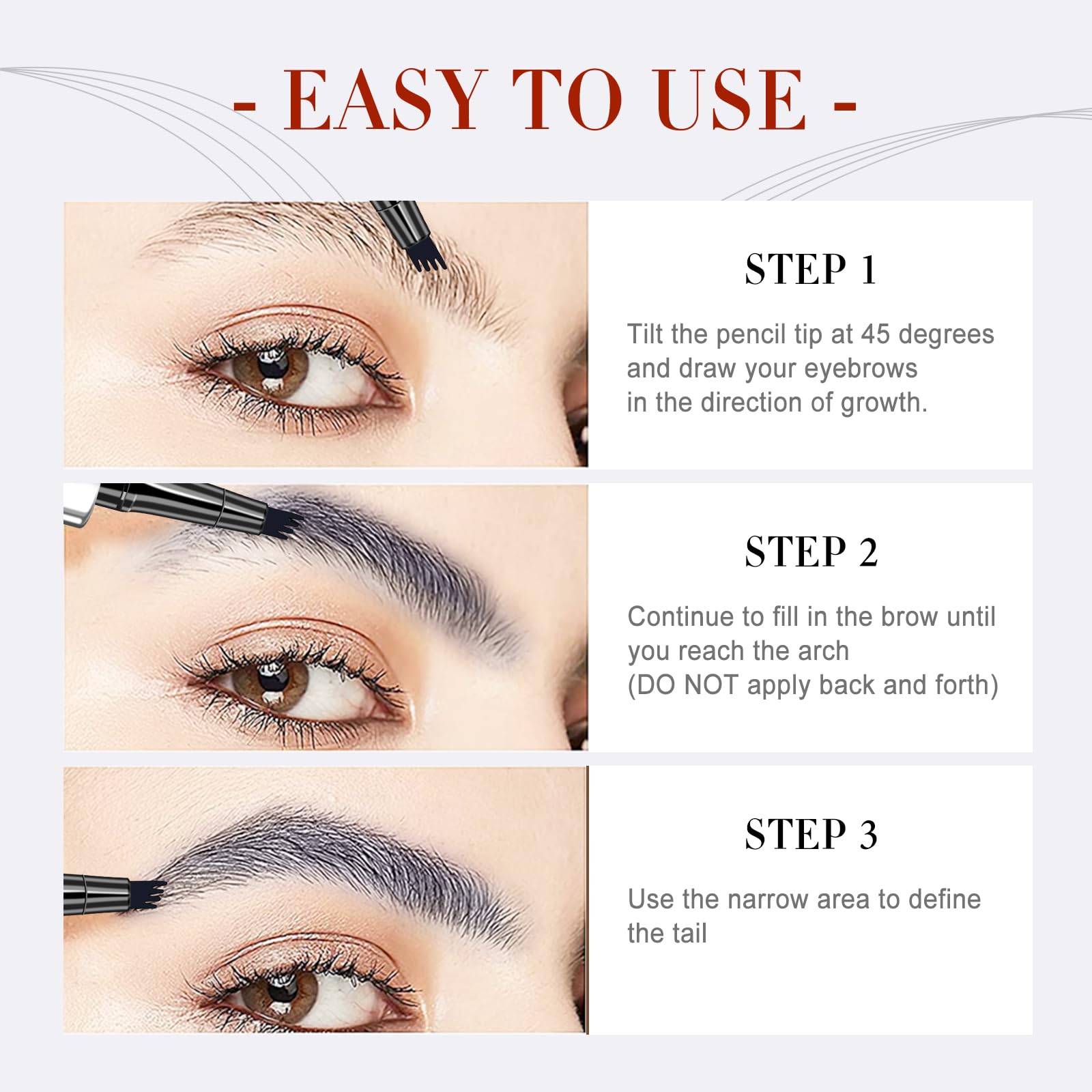 DRMODE compact travel-friendly design helps define brows on the go