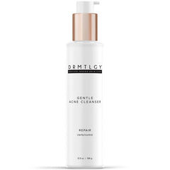 DRMTLGY Acne Cleanser bottle front view showing oil-free formula for clearer skin