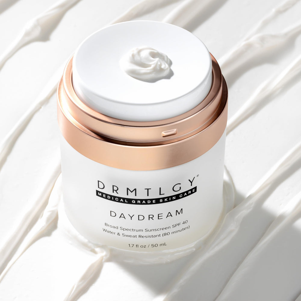 DRMTLGY Day Dream packaging box and tube for travel-friendly skincare