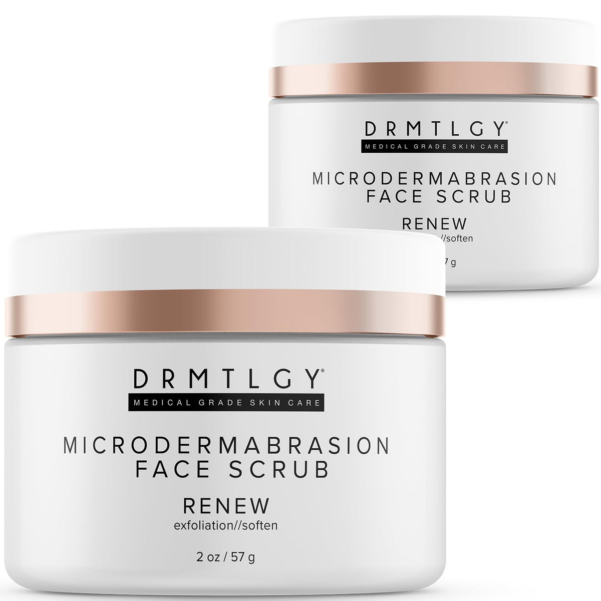 DRMTLGY microdermabrasion scrub bottle for gentle at-home exfoliation and smoother skin