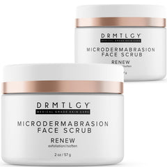 DRMTLGY microdermabrasion scrub bottle for gentle at-home exfoliation and smoother skin