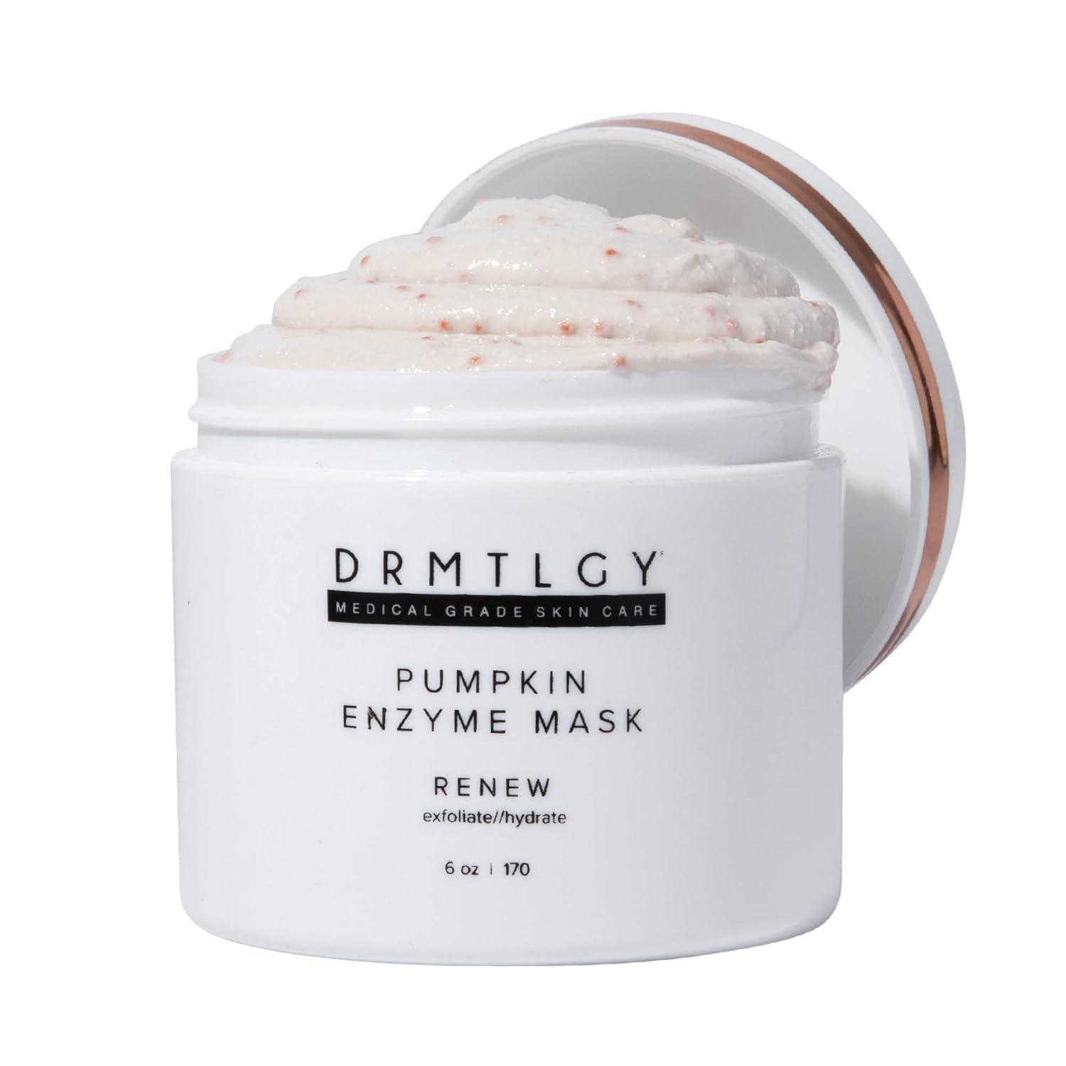 DRMTLGY pumpkin enzyme mask jar promotes gentle exfoliation and pore refinement.