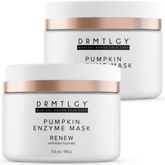 DRMTLGY Pumpkin Enzyme Mask jar closeup for smooth, radiant skin.