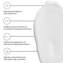 DRMTLGY Vitamin C Moisturizer bottle back showing directions and ingredients.