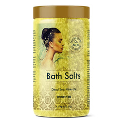 DR.MUD Dead Sea Salt bath jar with vanilla aroma for a mineral-rich soak