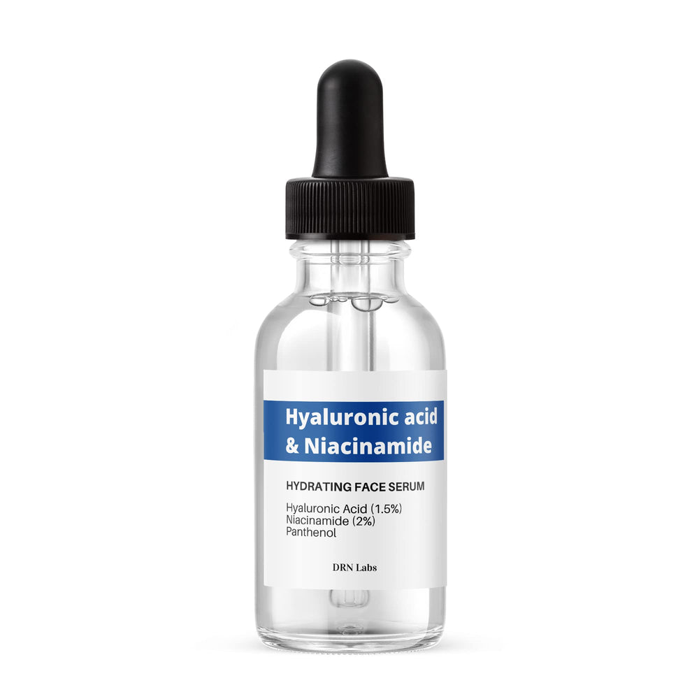 DRN LABS Hyaluronic Acid & Niacinamide Serum bottle for deep hydration.
