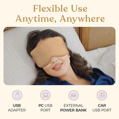 Drop of Diviniti heated eye mask graphene film interior, even heat distribution.