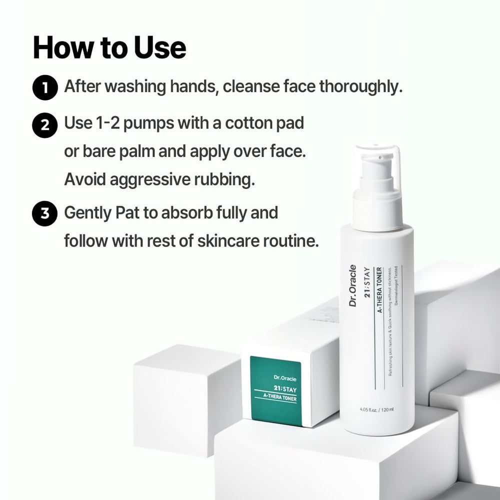 DR.ORACLE A-Thera Toner packaging box communicates premium skincare.