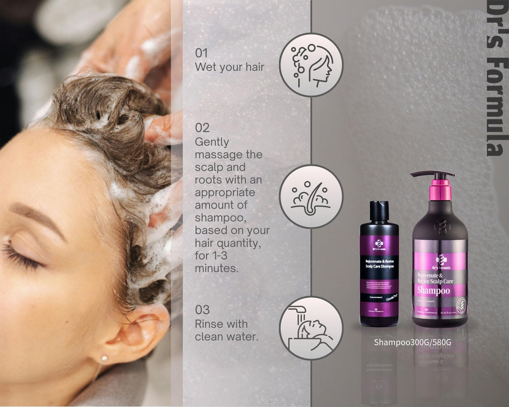 Hair after use showing increased fullness with Dr's Formula