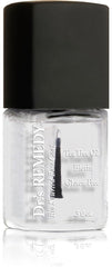 Dr. Remedy Clear Base Coat bottle protecting nails and creating a smooth base.