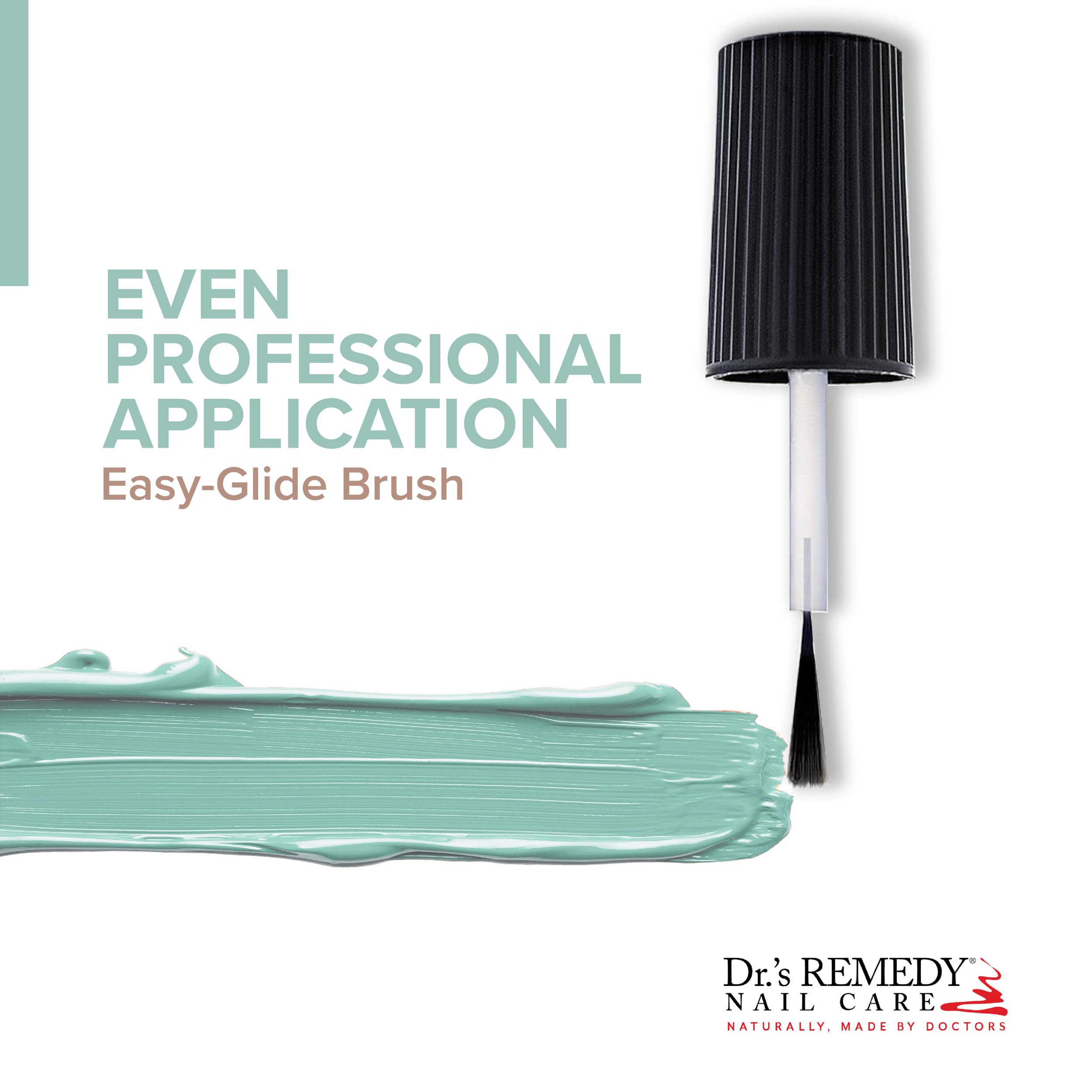 Dr.'s Remedy Enriched Nail Polish packaging features turquoise cap and premium presentation.