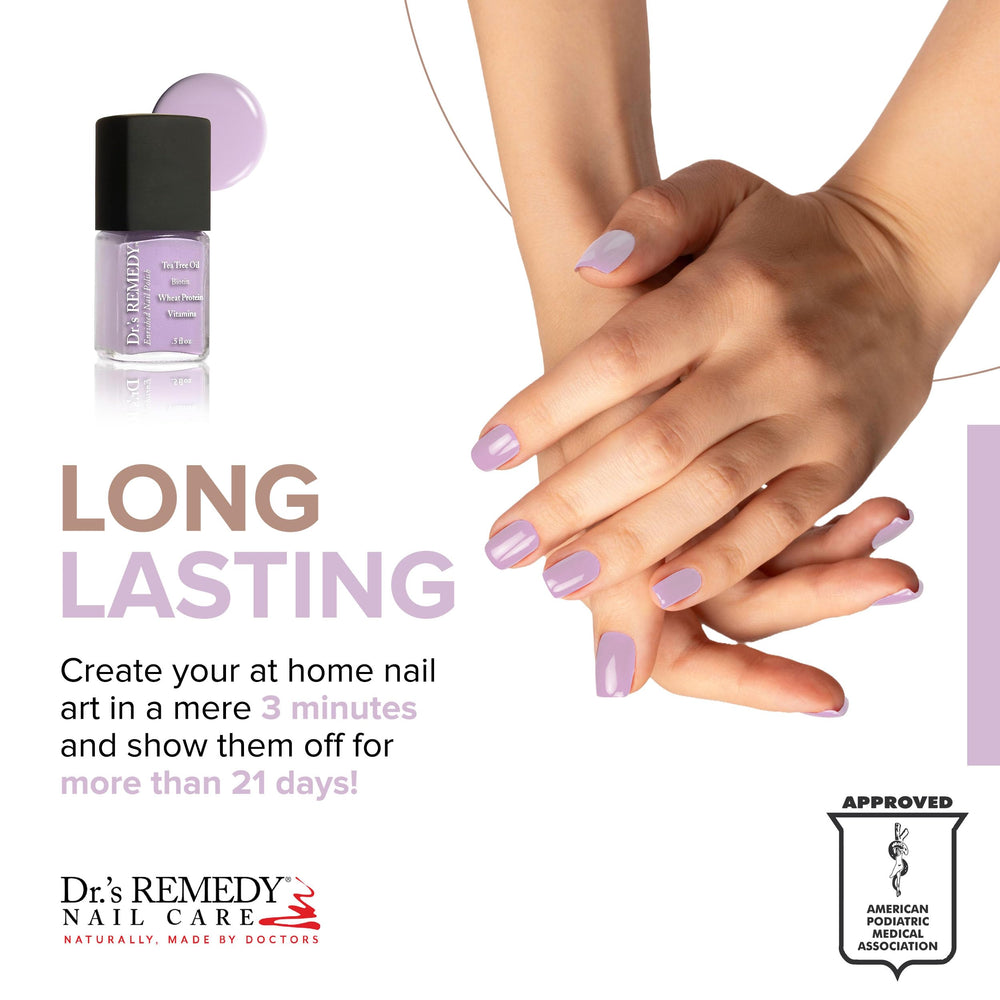 Dr.’s Remedy Enriched Nail Polish bottle highlights biotin and vitamins among ingredients.