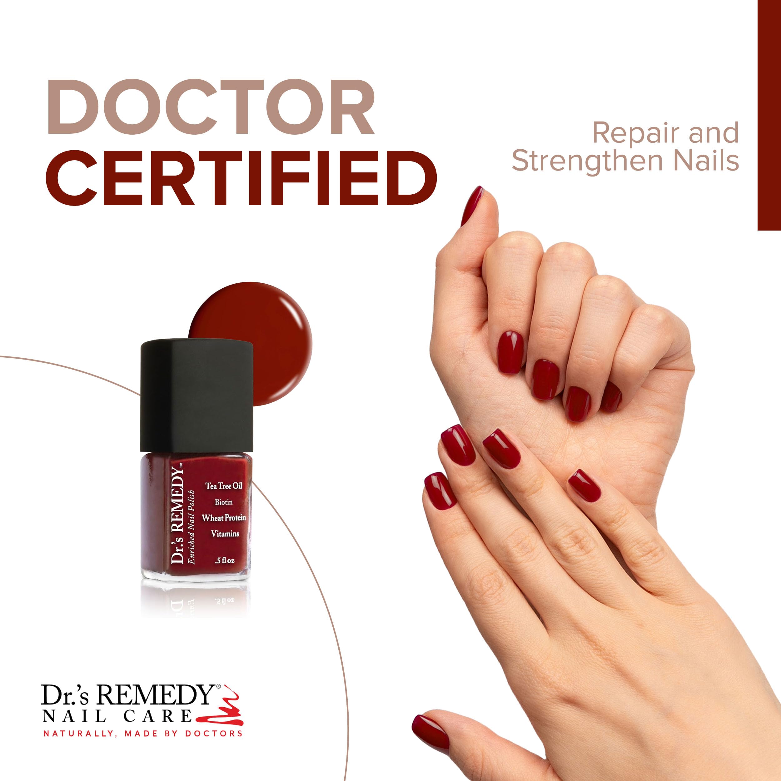 Dr.'s Remedy nail brush application demonstrates quick-dry shine and long wear.