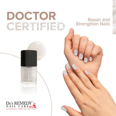 Dr's Remedy Enriched Nail Polish brush-application demonstrates smooth, quick-dry finish