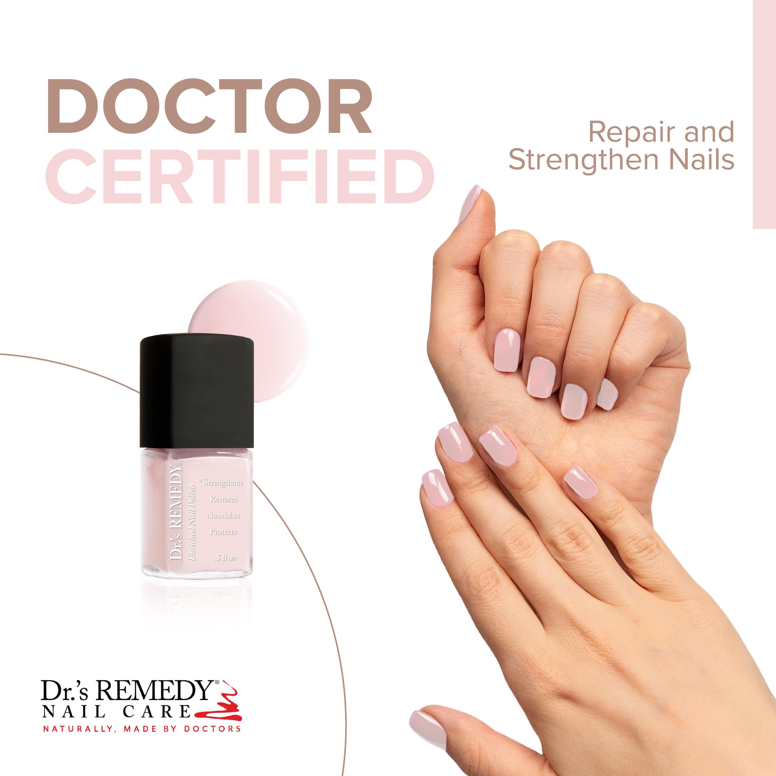 Close-up of brush-on application with Dr.'s Remedy Enriched Nail Polish