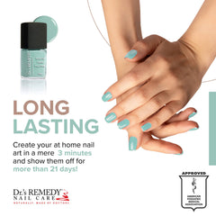 Dr.'s Remedy Enriched Nail Polish turquoise shade dries quickly with a durable finish.
