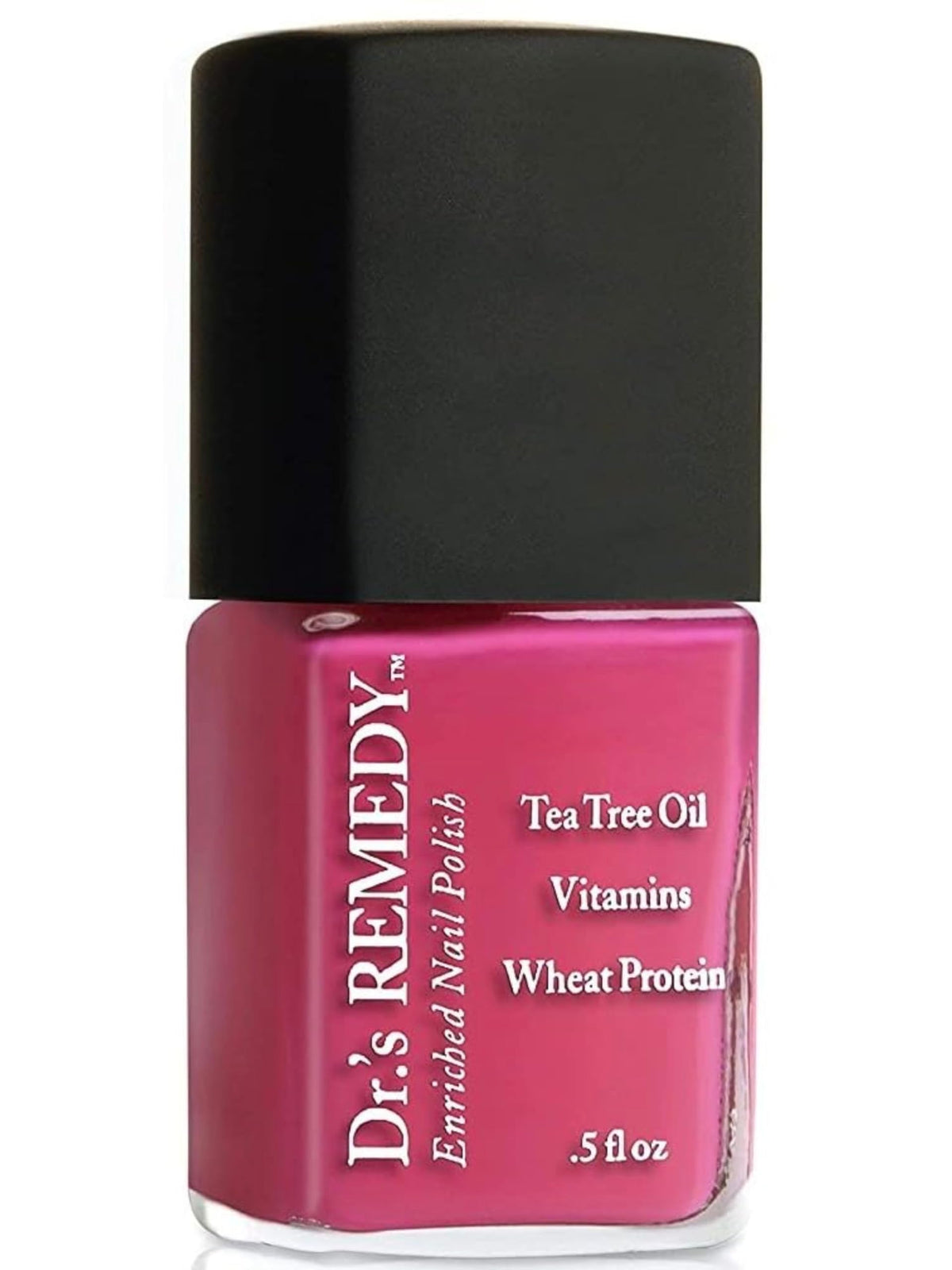 Dr.'s Remedy Enriched Nail Polish in hopeful hot pink bottle provides quick-dry shine