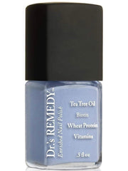 Dr.'s Remedy Enriched Nail Polish in Perceptive Periwinkle, glossy finish on natural nails