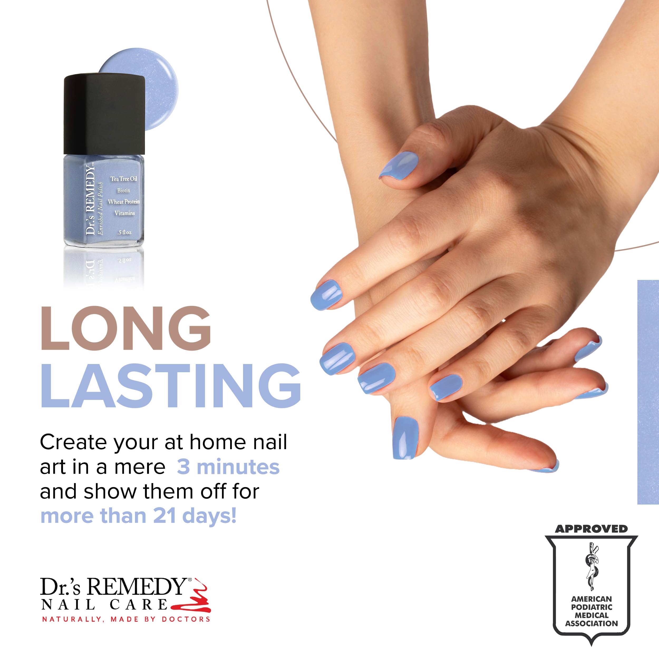 Perceptive Periwinkle shade dries evenly with long-lasting shine on nails