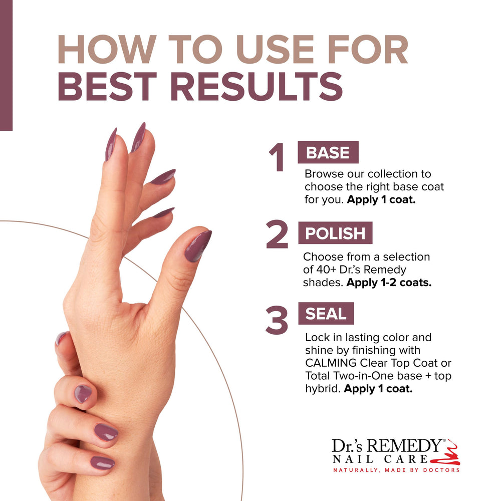 Dr.'s Remedy Enriched Nail Polish wheat protein visual signals strengthening support.