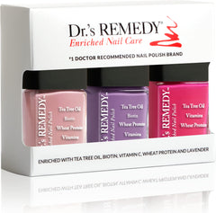Dr.’s Remedy Hop To It Trio pack shot, non-toxic nail care that strengthens nails