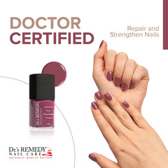 Dr.'s Remedy Mindful Mulberry color for natural nails and hydration.