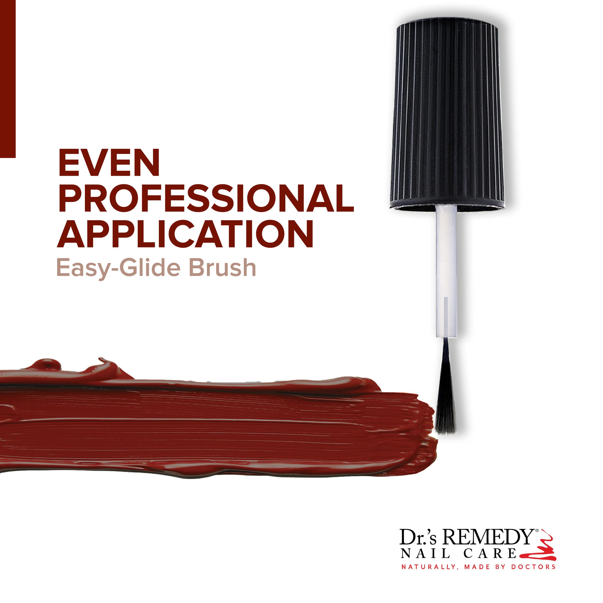 Dr.'s Remedy nails before-and-after showing strengthened, nourished nails.