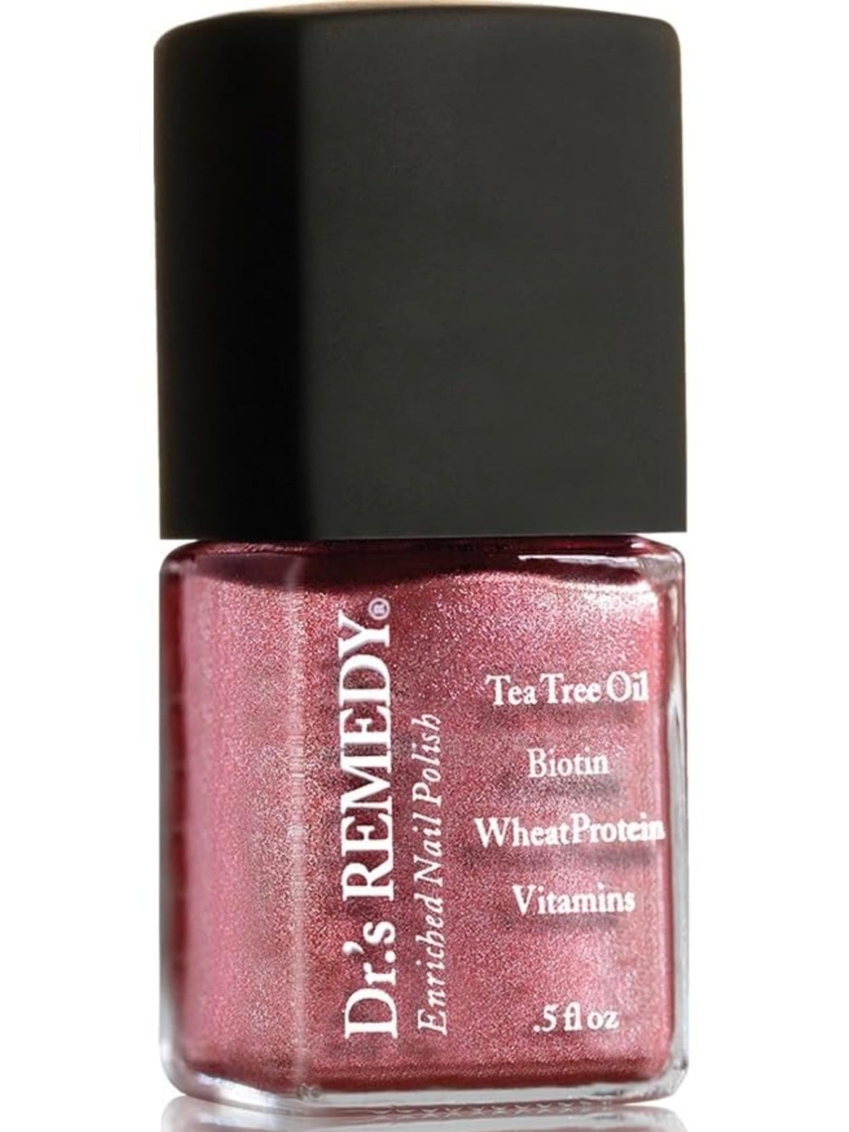 Dr.'s Remedy Reflective Rose nail polish bottle with vibrant, long-lasting finish.