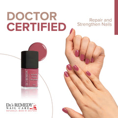 Dr.'s Remedy Relaxing Rose brush applicator ready for precise, smooth coverage.