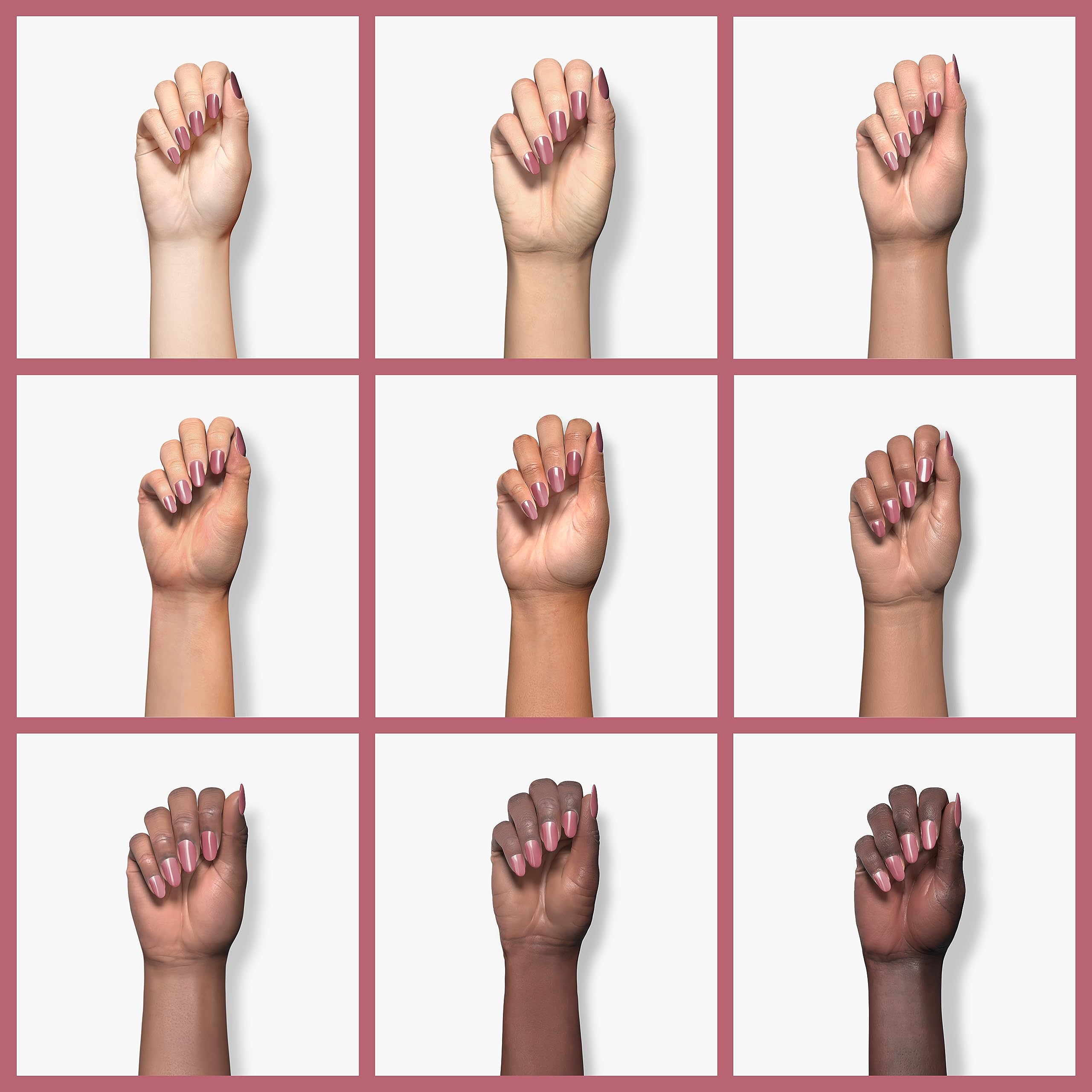 Dr.'s Remedy Relaxing Rose nail swatch reveals vibrant shade and even finish.