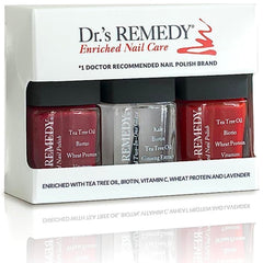 Dr. Remedy Remedy Red nail polish bottle with rich color and premium shine.
