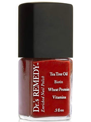 Dr.’s Remedy Rescue Red nail polish bottle with vibrant color and lasting shine