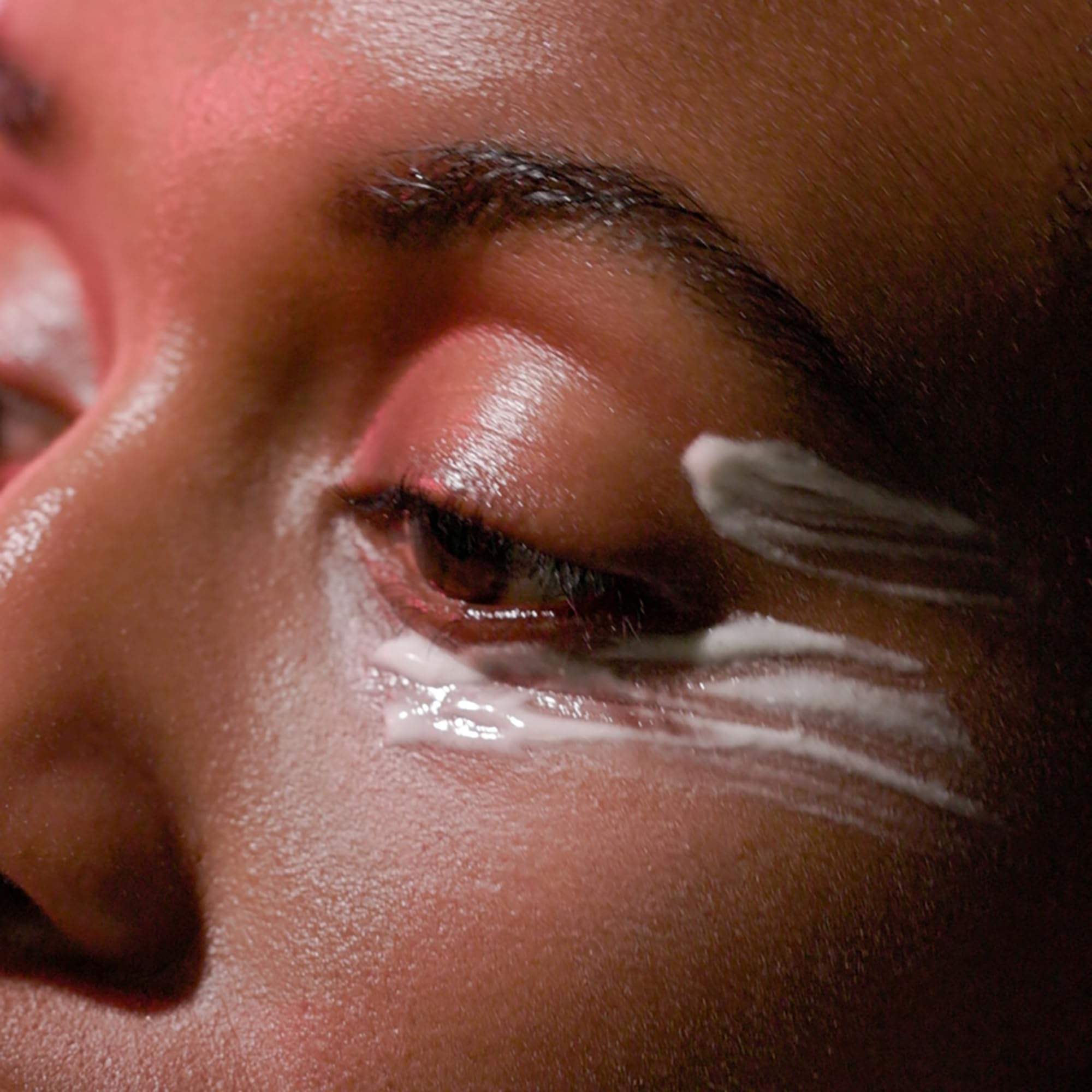 Close-up of A-Shaba Complex Eye Serum being dabbed under the orbital area