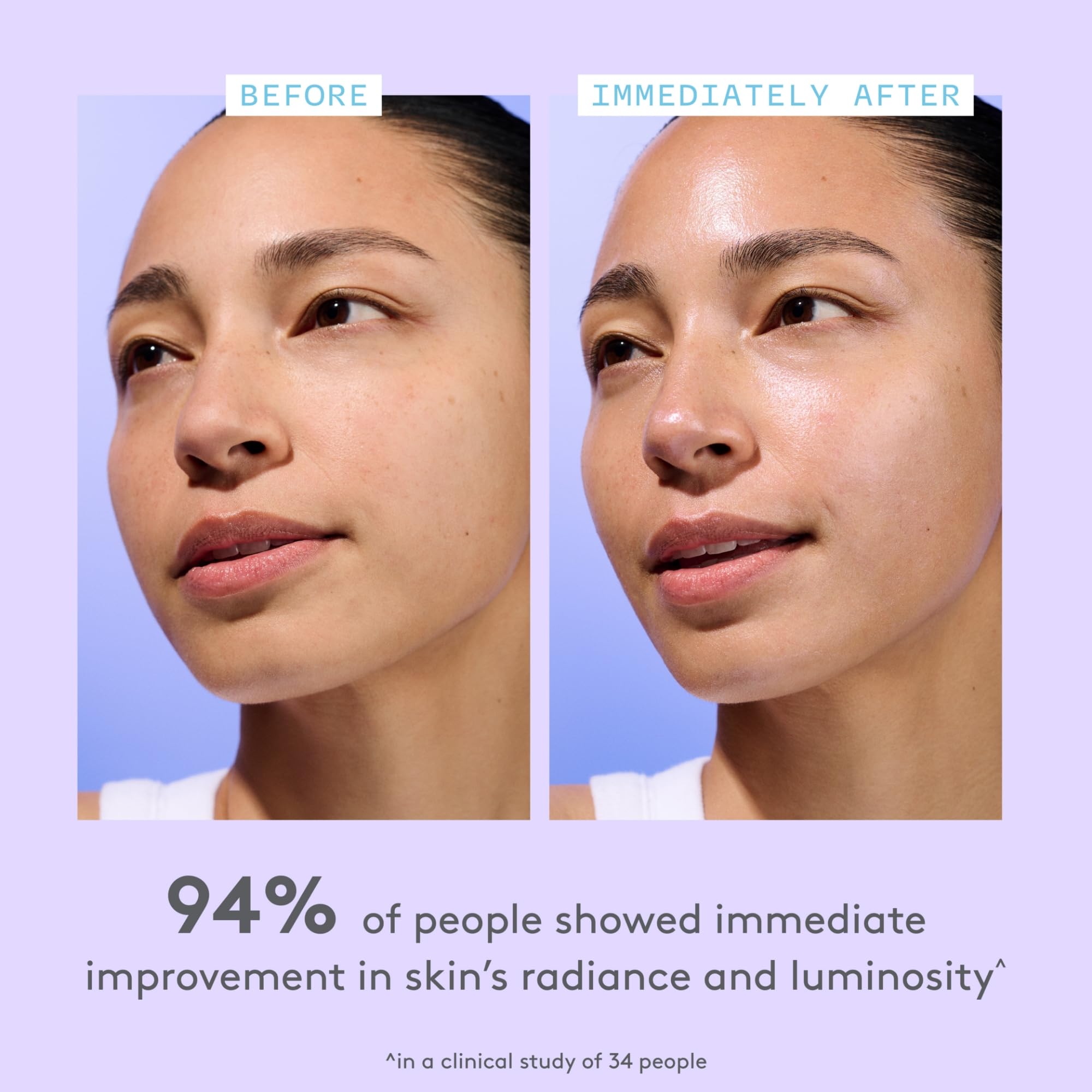 Applying Amino Rain Serum delivers a dewy glow and plumped feel
