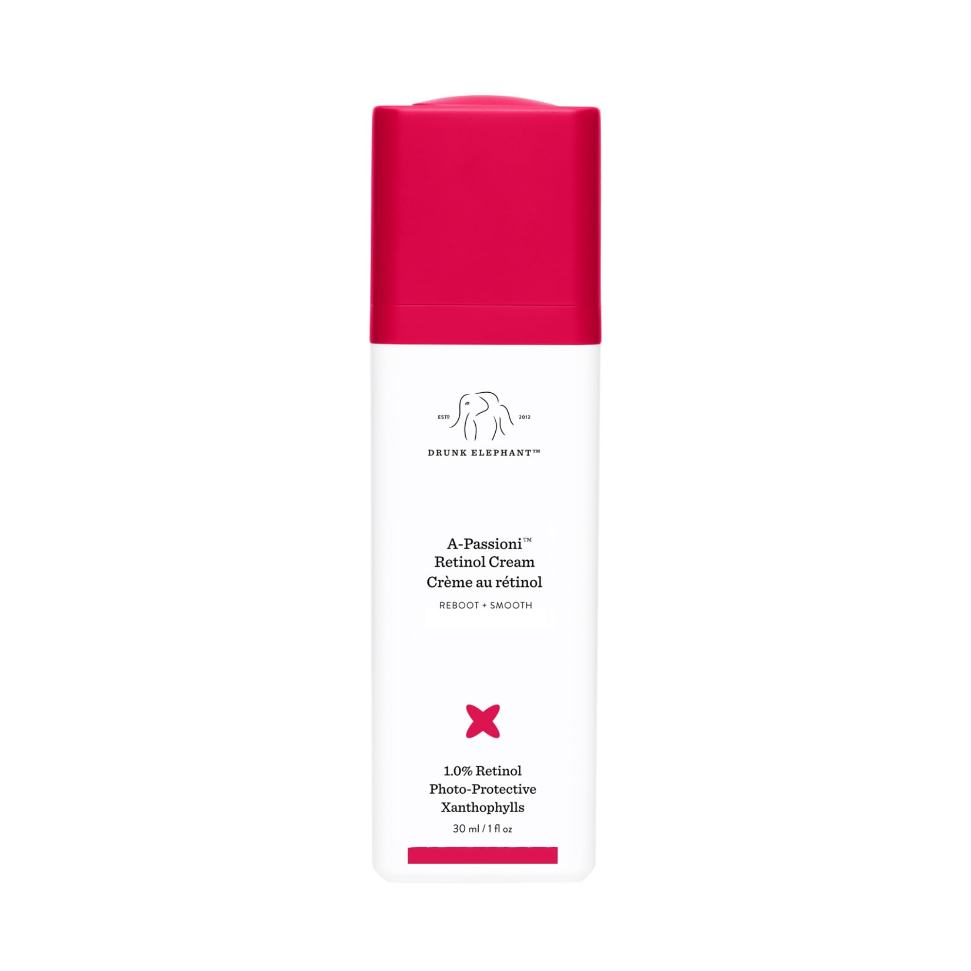 Drunk Elephant A-Passioni Retinol Cream bottle, ideal for nightly routine.