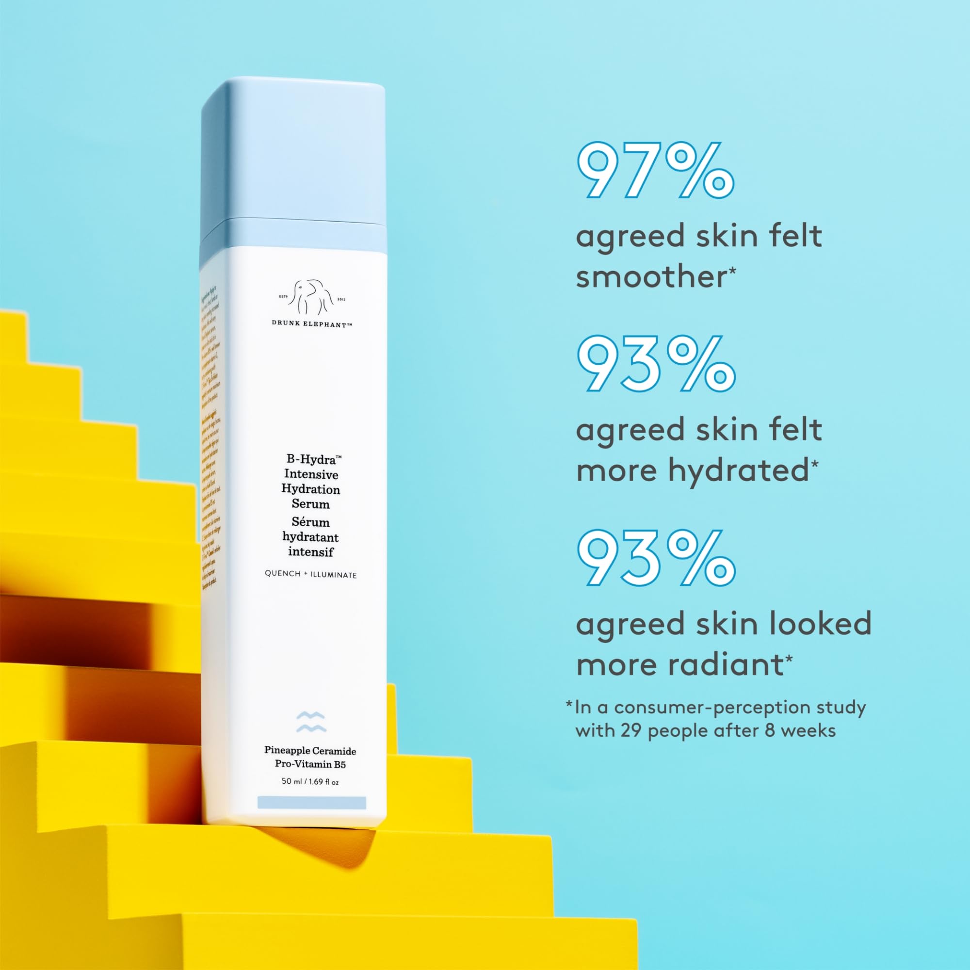 Close-up of B-Hydra serum texture ready for application and hydration