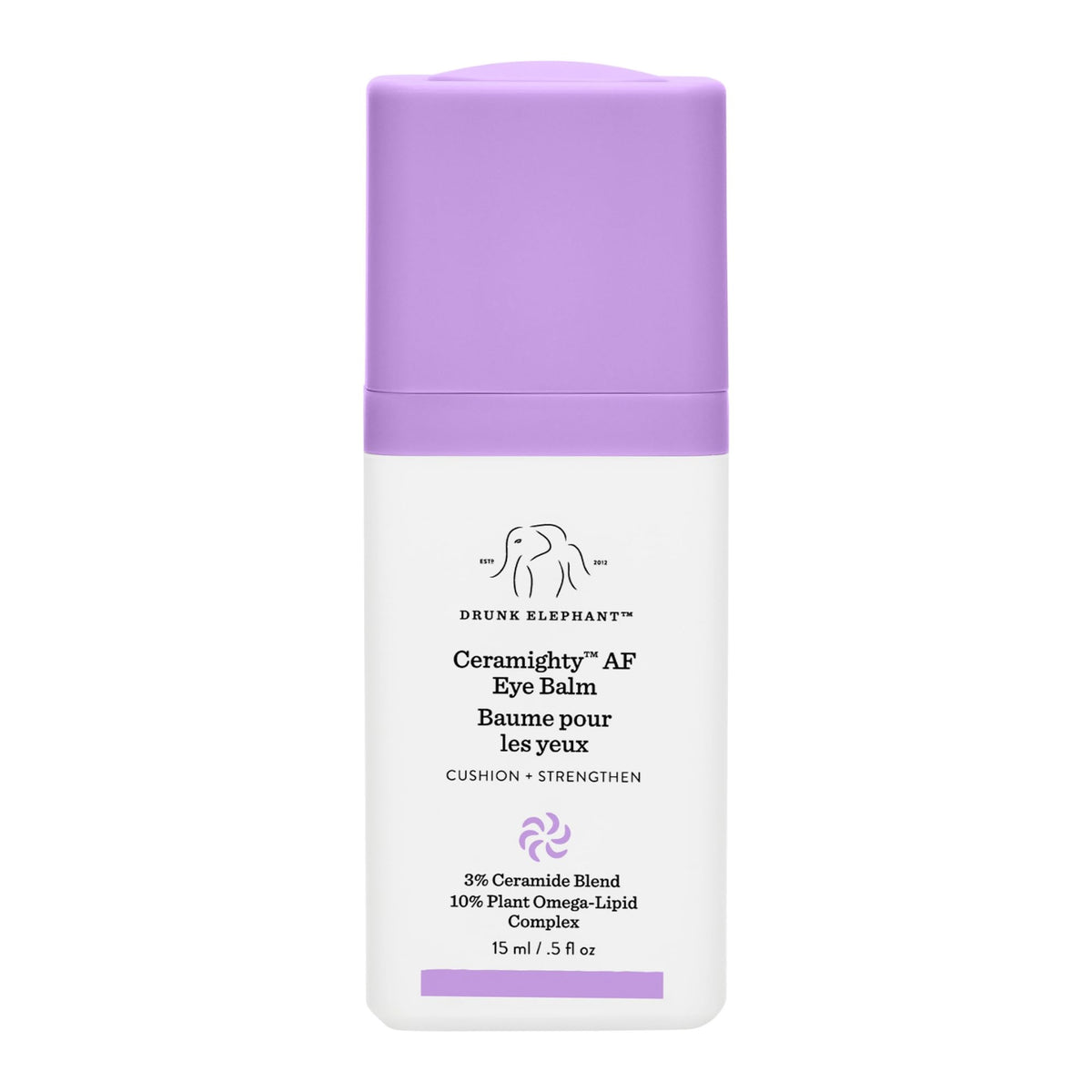 Drunk Elephant Ceramighty AF Eye Balm tube delivering deep hydration and barrier support