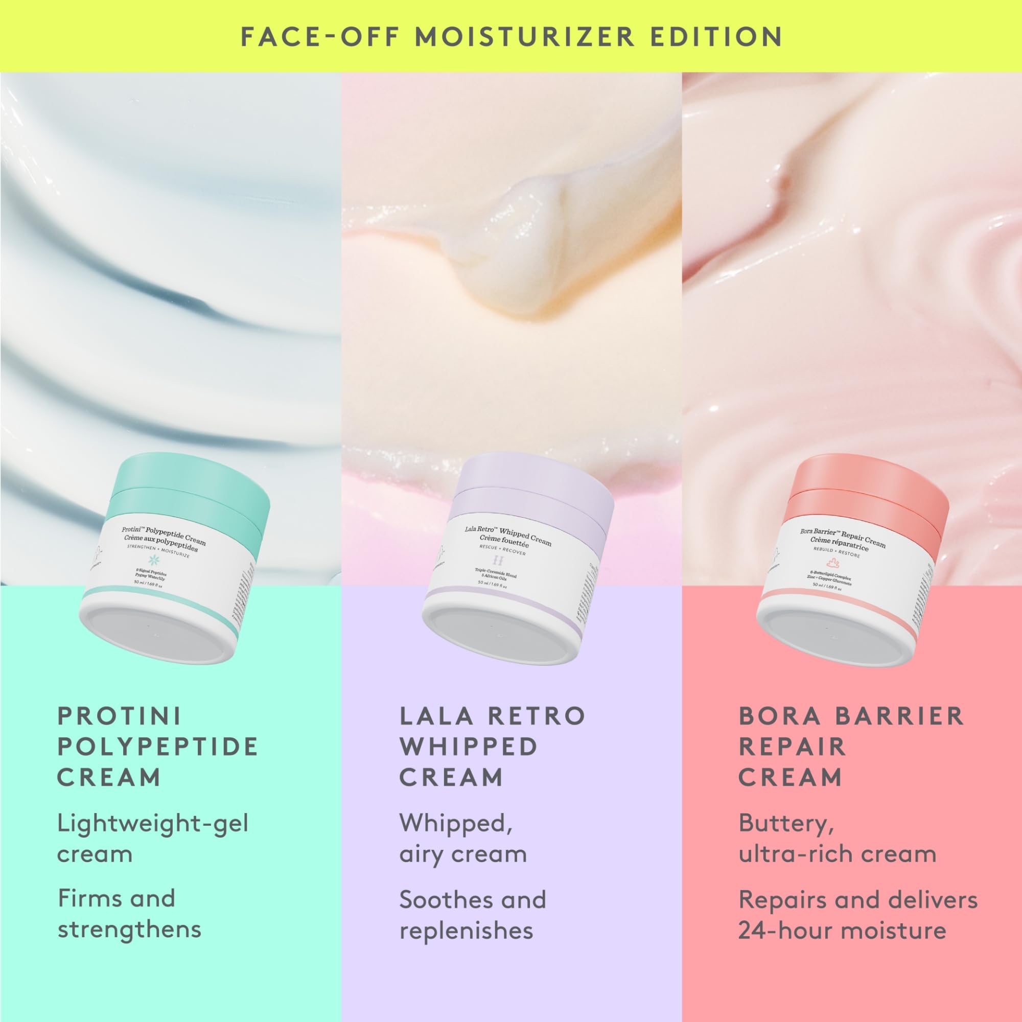 Drunk Elephant Lala Retro barrier-support visual emphasizes skin protection.