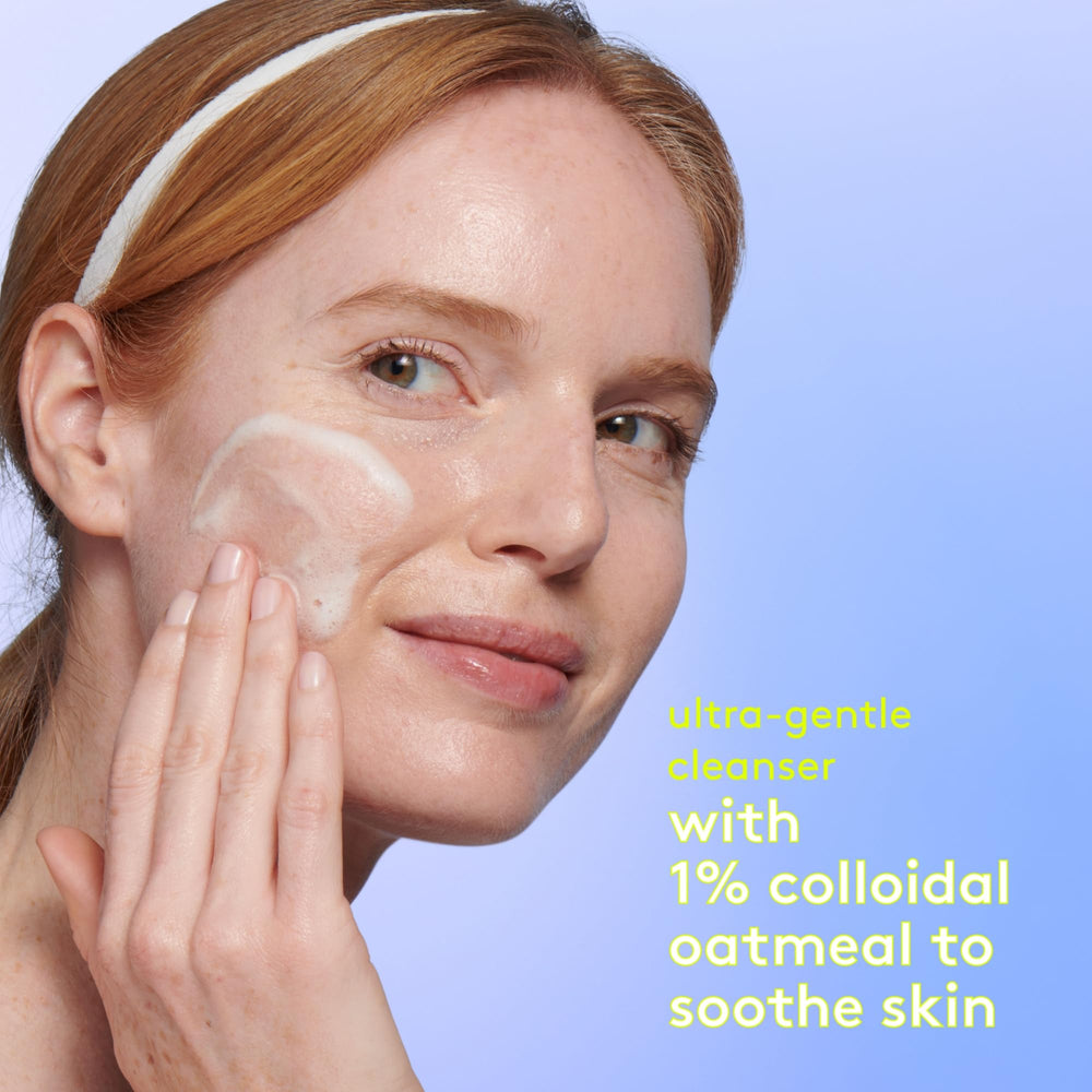 Drunk Elephant Mello Marula Cream Cleanser pump action demonstrates easy, clean dispersion.