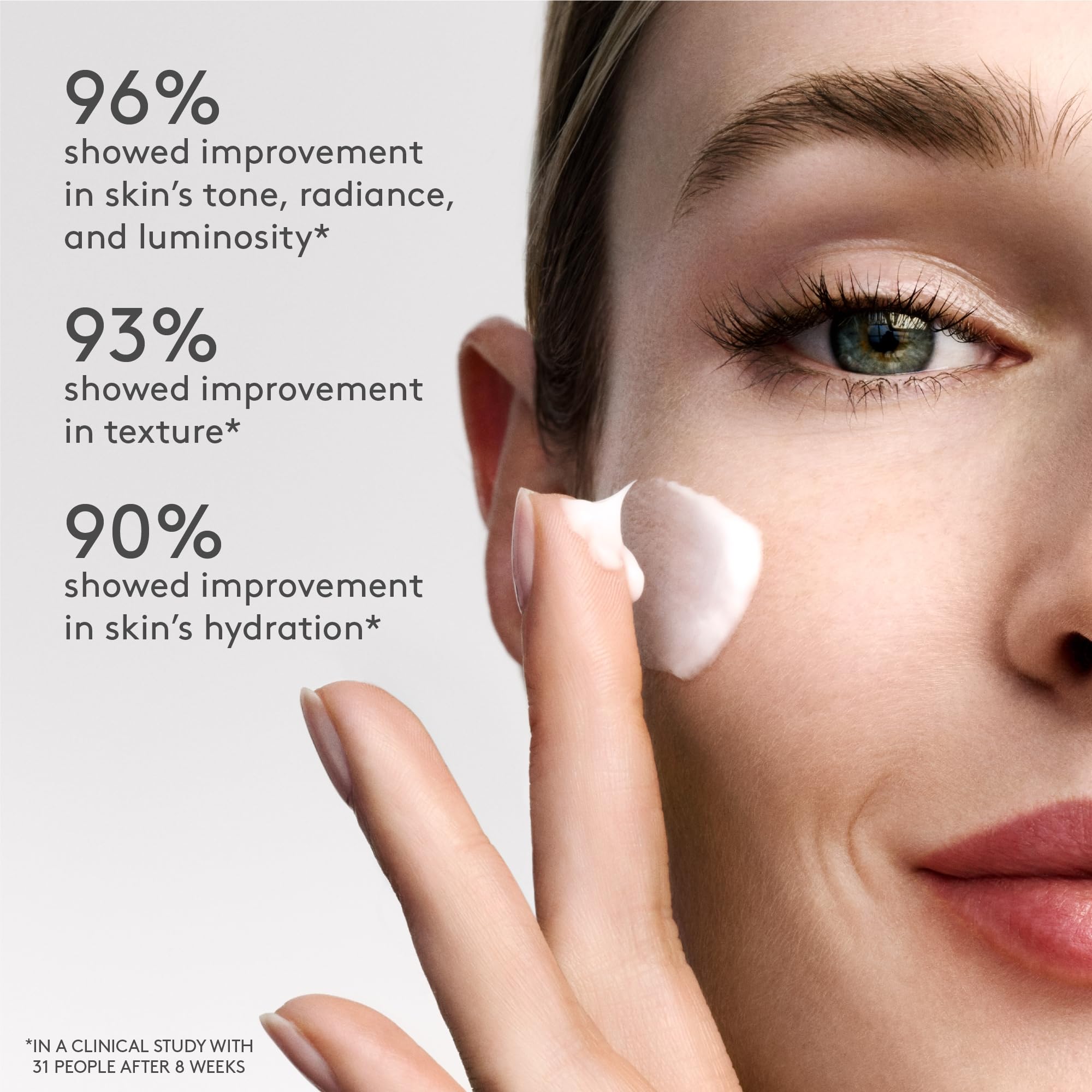 Drunk Elephant Protini cream texture swirl highlighting creamy hydration.