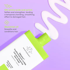 Drunk Elephant Silkamino bottle displays dermatologist-tested labeling